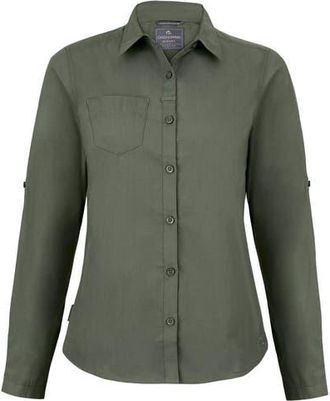 Craghoppers Expert Kiwi Long-sleeved Shirt in Dark Cedar Green at Nordstrom, Size 16