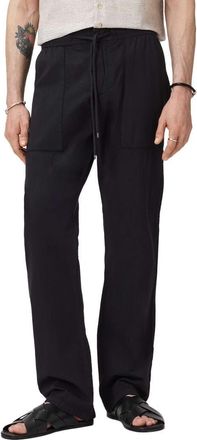 John Varvatos Greyson Patch Pocket Wide Fit Pants in Black at Nordstrom, Size 28