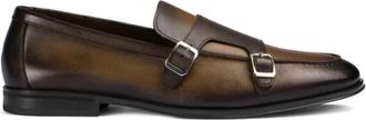 Doucal's Dubbele gesp Monk Schoenen - Heren - Nette schoenen - Bruin - 42 EU - Leer - Schoenen