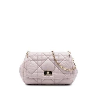 Dior Pre-owned Vintage Quilted Shoulder Bag - Dames - Pre-owned - Roze - Maat: ONE Size Leer