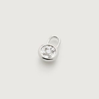 Monica Vinader Sterling Silver Diamond Essential Ear Charm Diamond