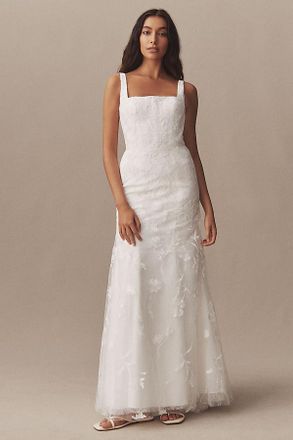 Watters Wtoo by Watters Henrietta Sleeveless Square-Neck Wedding Gown