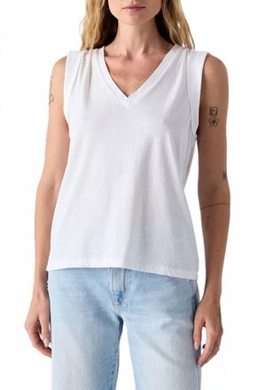 Amo Dona Sleeveless Tee In White