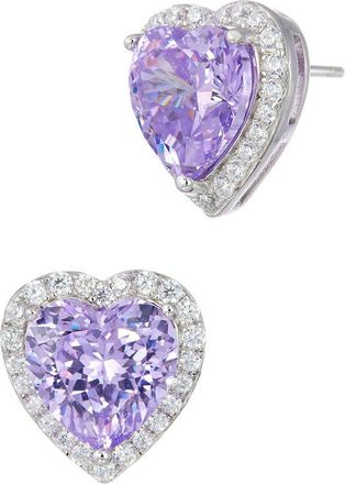 Savvy Cie Jewels Silver Cz Stud Earrings