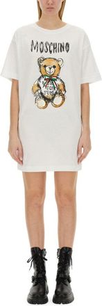 Moschino White Cotton Jersey Dress