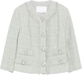 Costarellos Embellished Fringe Jacket