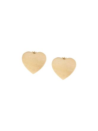 Irene Neuwirth 18kt yellow gold heart stud earrings - women - 18kt Yellow Gold - One Size