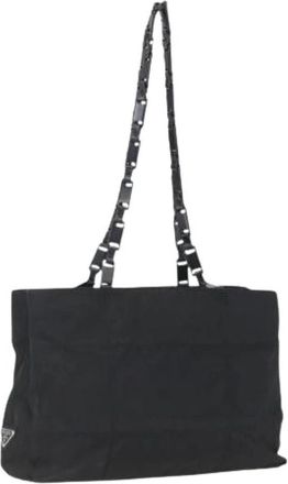 Prada Pre-owned Vintage Nylon Tote Bag - Dames - Vintage Shopper - Zwart - ONE Size - Nylon - Vintage