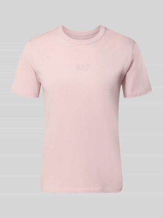 GAP T-Shirt mit Rundhalsausschnitt und Label-Stitching in Mittelbraun, Gr&ouml;&szlig;e XXL