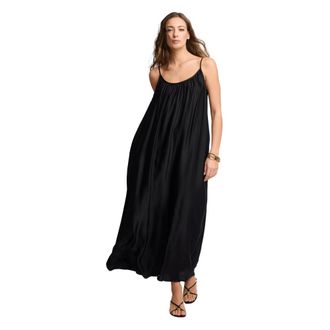Kocca Maxi Dresses, female, Black, Size: XS Long Dress with Thin Straps