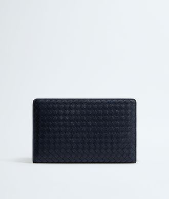 Bottega Veneta Agenda Clutch - Blue - Woman - 100% Lambskin