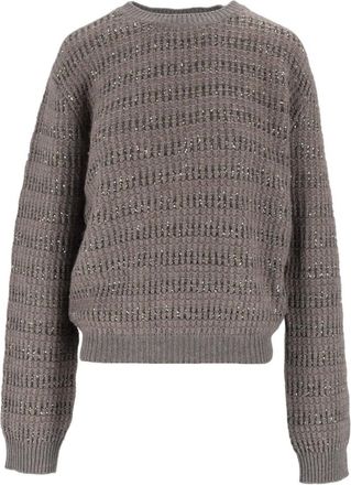 Fabiana Filippi Dames, Truien, Grijs, Maat: S Mohair
