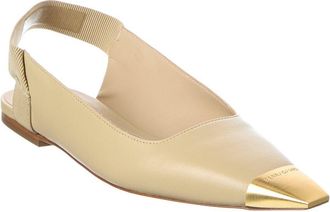 Ferragamo Ferragamo Alhena Leather Slingback Flat