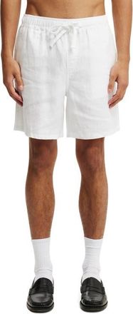Cotton On Mens Linen Easy Short in White at Nordstrom, Size X-Large