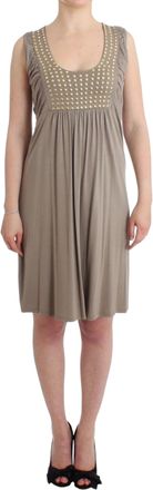 Roccobarocco Khaki studded sheath Womens dress