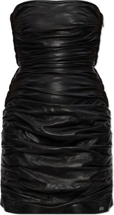 Amiri Kleedjes, Dames, Zwart, S, Leer, Leather Dress