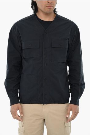 Woolrich Solid Overshirt HIGH AERATION with Front Button Closure size M