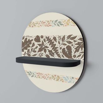 OEM Filas De Follaje Estante Ovalado Negro