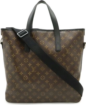 Louis Vuitton Monogram Black Brown Monogram Leather Shoulder Bag Tote Bag (Pre-Owned)