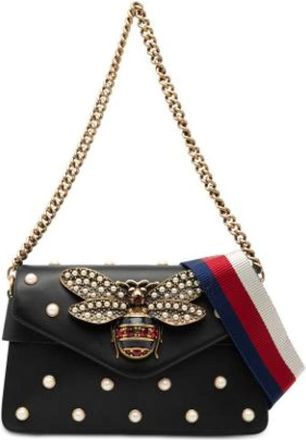 Gucci Pre-owned Cross Body Bags, female, Black, Size: ONE SIZE Pre-owned Satchel