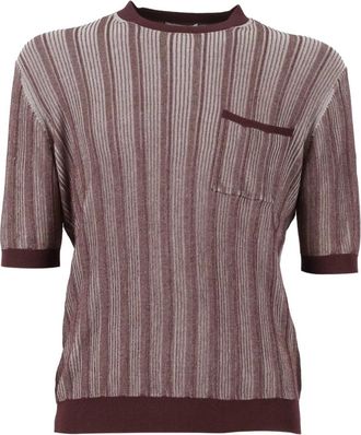 Ballantyne Rondgebreide Kleding - Heren - Ronde hals truien - Bruin - XL - Truien & Vesten