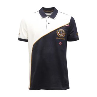 Aeronautica Polo M.c. - Heren - Polos - Blauw - S - Katoen - Tops