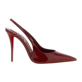 Christian Louboutin Schoenen, Dames, Rood, 38 1/2 EU, Leer, Miss Z Sling Back