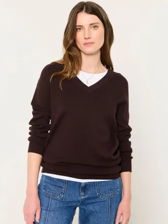Fat Face FatFace Selene Chocolate Brown Knitted Tunic Jumper