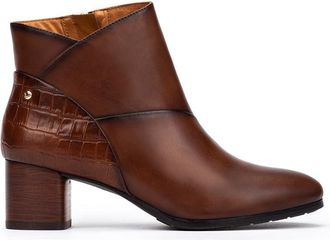 Pikolinos Calafat Leather Heel Ankle Boots for Women, Cuero, 7-7.5 UK