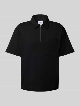 Selected Relaxed Fit Poloshirt aus reiner Baumwolle Modell RELAXEJEORGE in Black, Gr&ouml;&szlig;e L