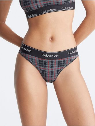 Calvin Klein Calvin Klein Womens Icon Cotton Modal Holiday Bikini - Grey - S