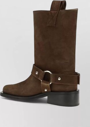 Ganni leather lace-up boots