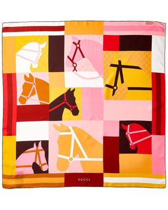 Gucci Printed Silk Jacquard Carre