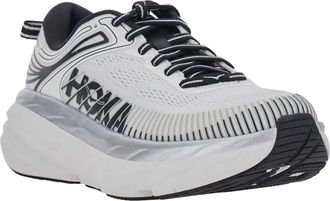 Hoka One One Womens Sneakers Bondi 7 White-Black Upper: Textile Trainers White/black