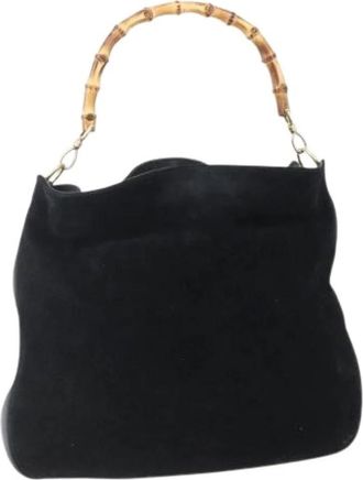 Gucci Pre-owned Handtas - Dames - Vintage Handtas - Zwart - ONE Size - Su&egrave;de - Vintage