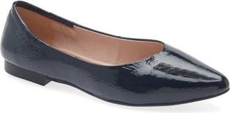 Cordani Mavis Pointed Toe Flat in Navy Patent at Nordstrom, Size 7.5Us