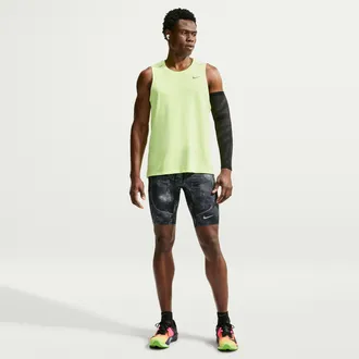 Nike Mens Stride Dri-FIT Running 1/2-Length Tights in Black | IR4485-010