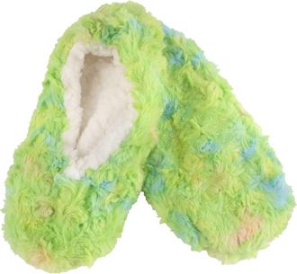 BambooMN Adult Super Soft Warm Cozy Fuzzy Soft Touch Slippers Non-Slip Lined Socks, 1 Pair, 05 Springtime Mix, X-Large (UK Size 8-9)