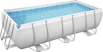 Bestway Piscina Desmontable Tubular Bestway Power Steel Rectangular 4,04m X2,01mx1,00m 56441 Con Depuradora De Cartucho Y Escalera