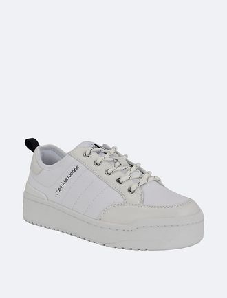 Calvin Klein Womens Womens Austie Sneaker - White - 6H