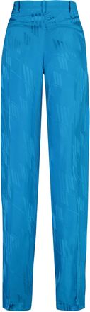 The Attico Womens Turquoise Stretch Wool Jagger Pant - Blue - Size EU 40 (Womens)