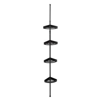5five Simply Smart 5five Simply Smart - Repisa De Ducha Telesc&oacute;pica Rectangular Blackalu Negra - 5five