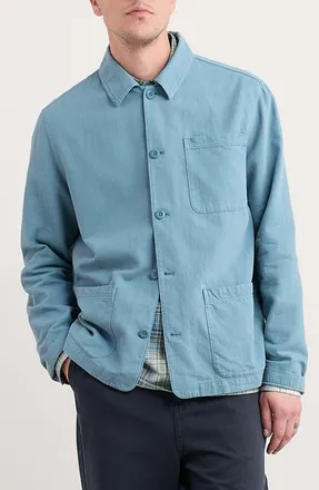 Seasalt Cornwall Well Wright Organic Cotton & Linen Shirt Jacket in Hydrangea at Nordstrom, Size Medium