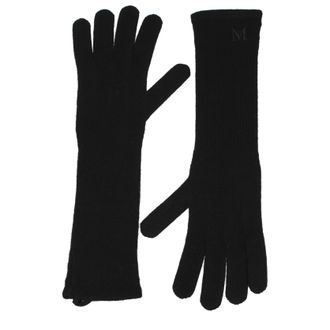 Max Mara Damens Kaschmirhandschuhe Schwarz