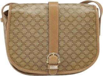 Celine Pre-owned Cross Body Bags, female, Beige, Size: ONE SIZE Pre-owned Vintage Canvas Cross Body Bag
