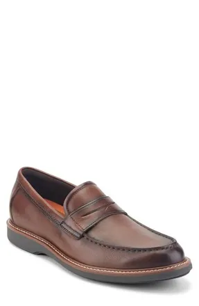 Rockport Ledger Leather Penny Loafer in Dark Brown 200 at Nordstrom, Size 10.5
