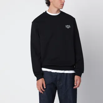 A.P.C. Felpa Rue Madame nera in cotone