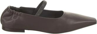 Brunello Cucinelli Mary Jane Ballerinas - Dames - Ballerinas - Bruin - 40 EU - Leer - Schoenen