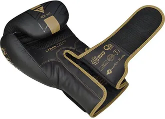 RDX Sports Guantes De Boxeo Rdx F6 Negros/dorados De 10 Oz