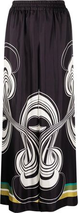 La DoubleJ Placée wide-leg trousers - women - Silk - M - Black